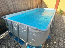 Piscina cu cadru metalic Bestway, dreptunghiulara, cadru metalic