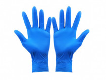 Set 100 bucati Manusi medicale nitril, albastre, nepudrate, marime M