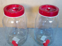 Dispenser din sticla transparenta cu capac 3Lx2buc. -noi